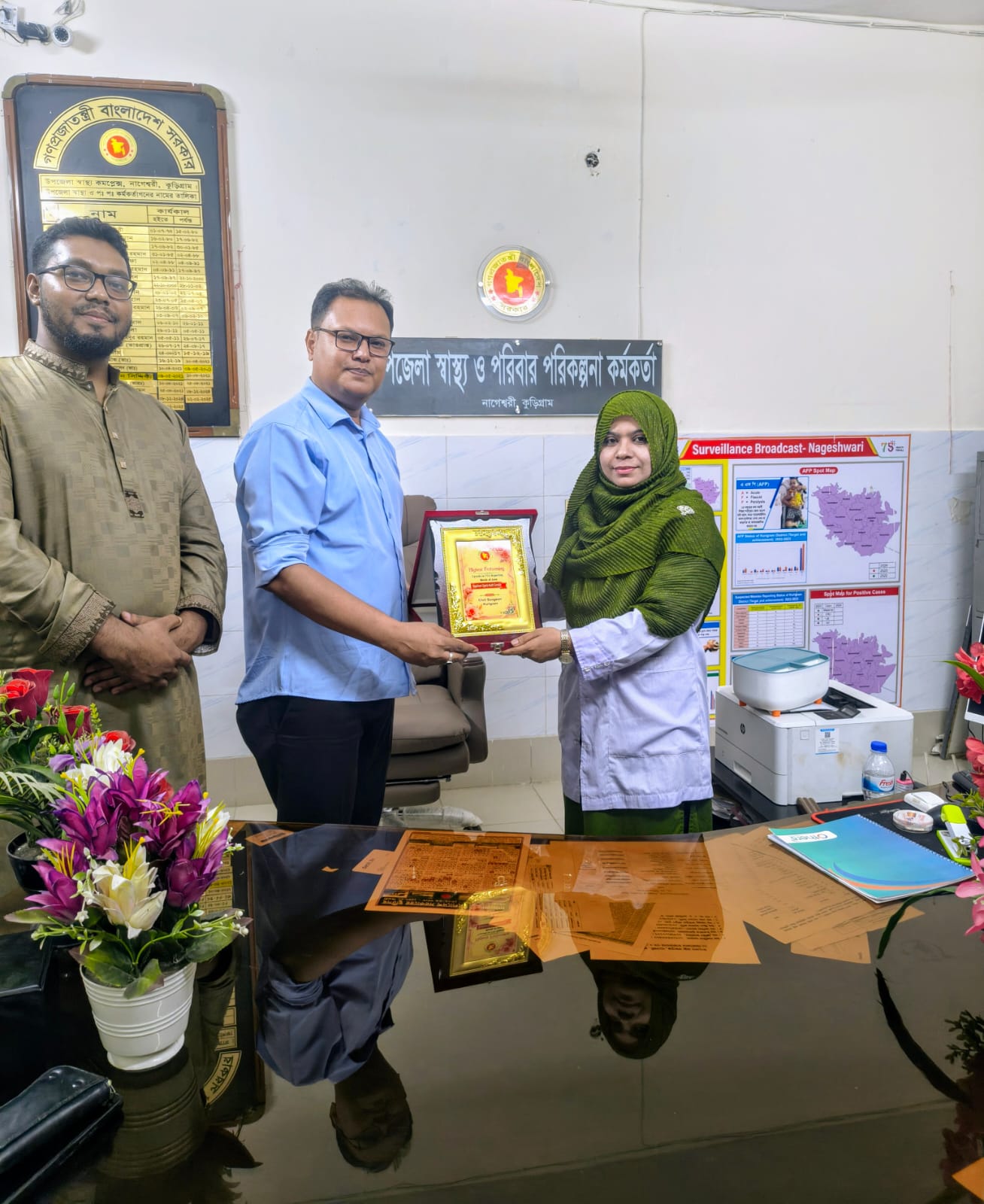 জরায়ুমুখ ক্যান্সার স্ক্রিনিং এ নাগেশ্বরী উপজেলা স্বাস্থ্য কমপ্লেক্স প্রথম